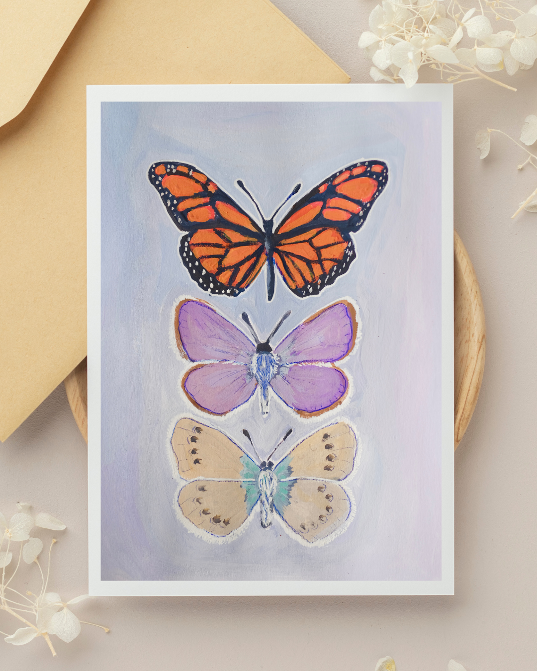 3 Butterflies - Greeting Card