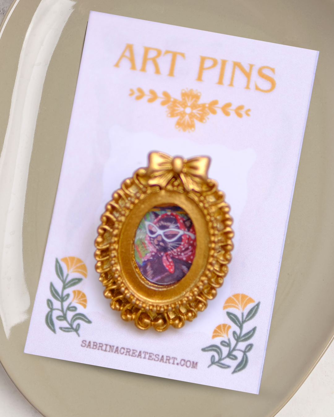 Wine Country Cat - Pin