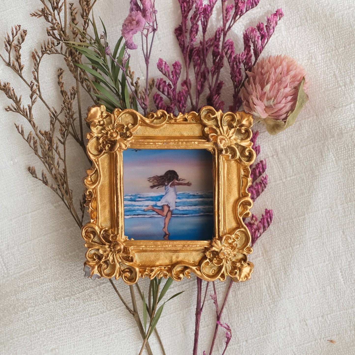 Beach Girl - Miniature Framed Magnet
