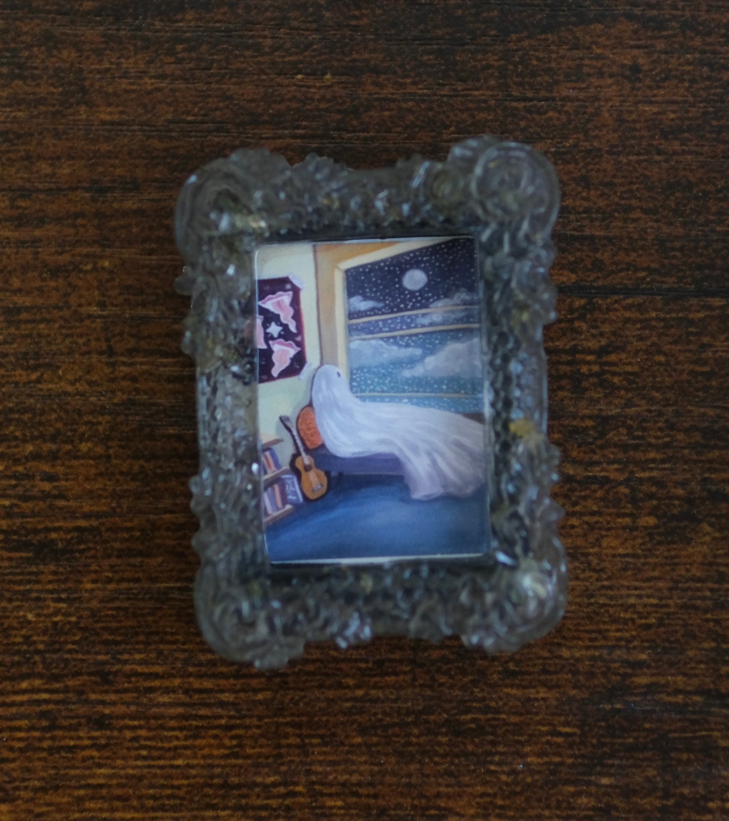 Ghost In Room -Dark Miniature Vintage Frame