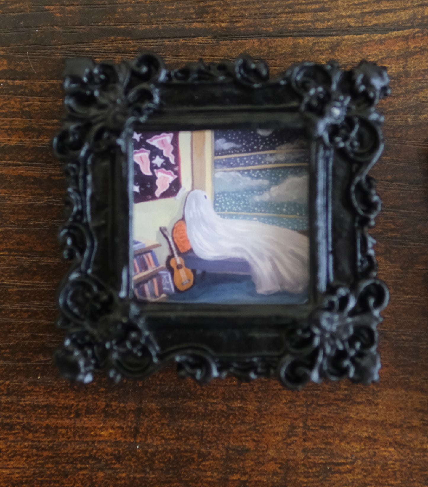 Ghost In Room -Dark Miniature Vintage Frame