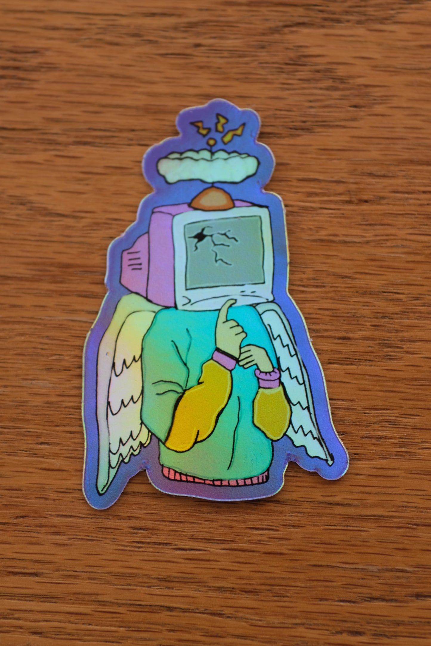 TV Angel - Holographic Sticker