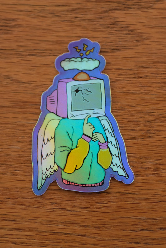 TV Angel - Holographic Sticker
