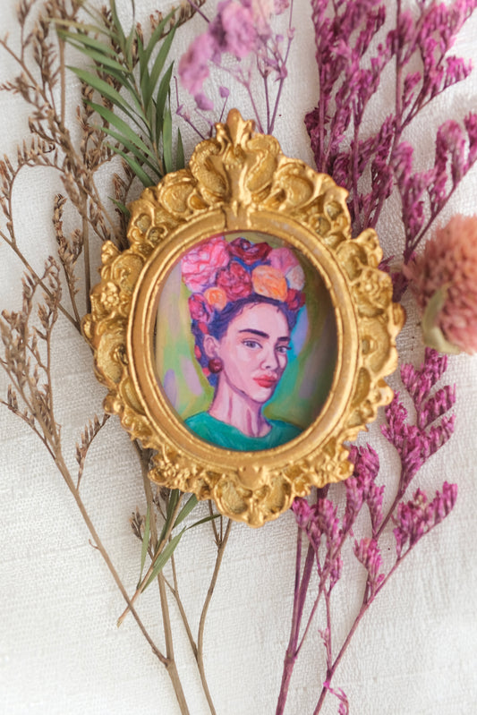 Frida Kahlo 1 - Miniature Framed Magnet