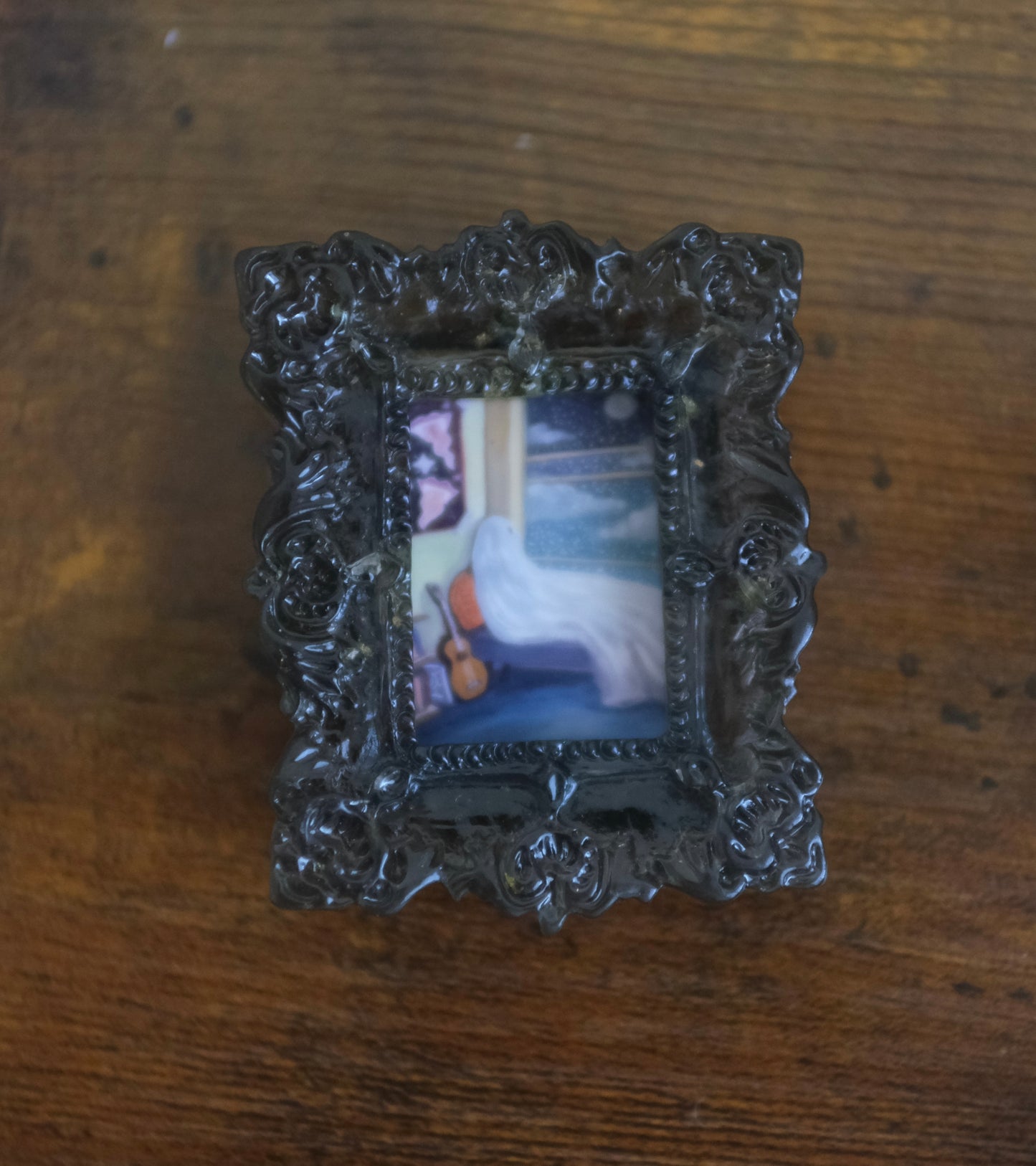 Ghost In Room -Dark Miniature Vintage Frame
