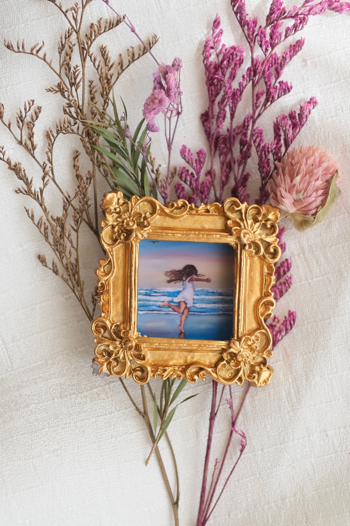 Beach Girl - Miniature Framed Magnet
