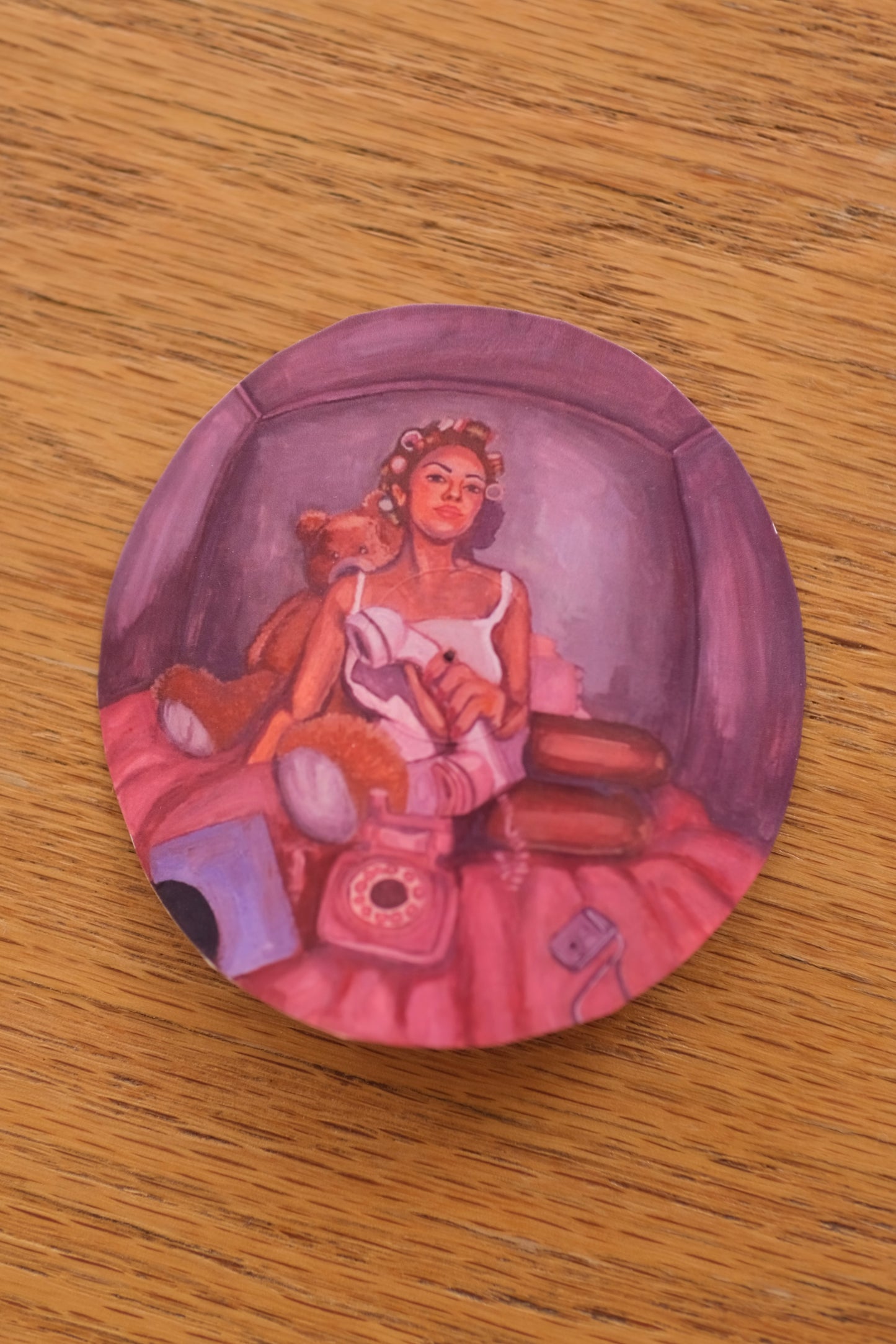 Pink Retro - Clear Sticker