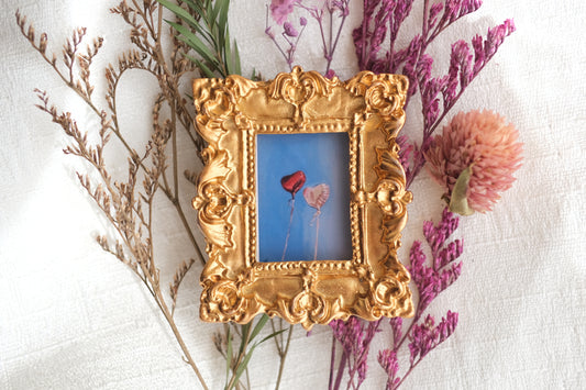 Two Balloons - Miniature Framed Magnet