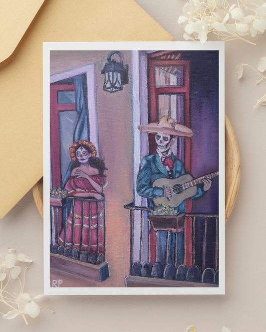 Day Of The Dead Couple - Greeting Card