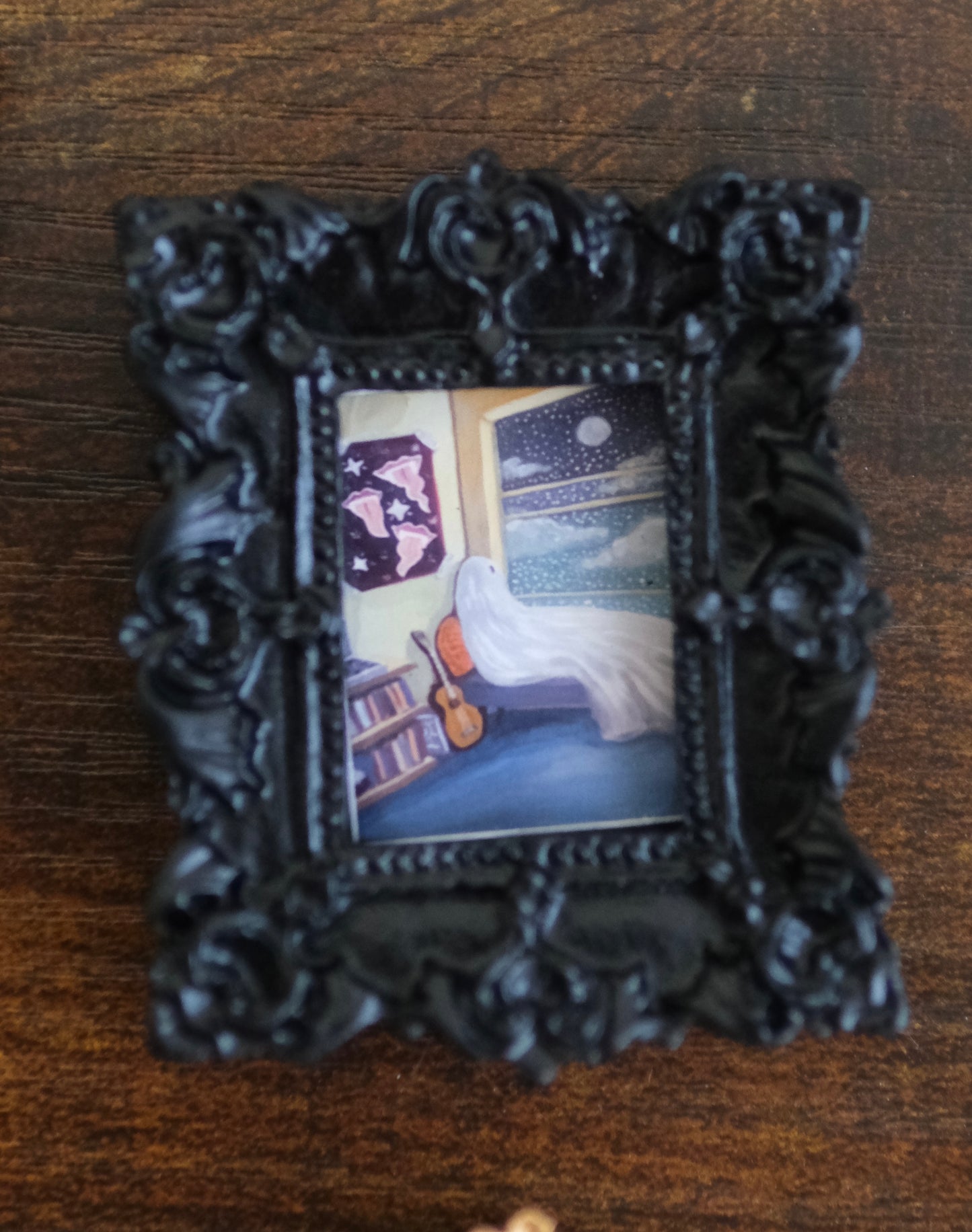 Ghost In Room -Dark Miniature Vintage Frame