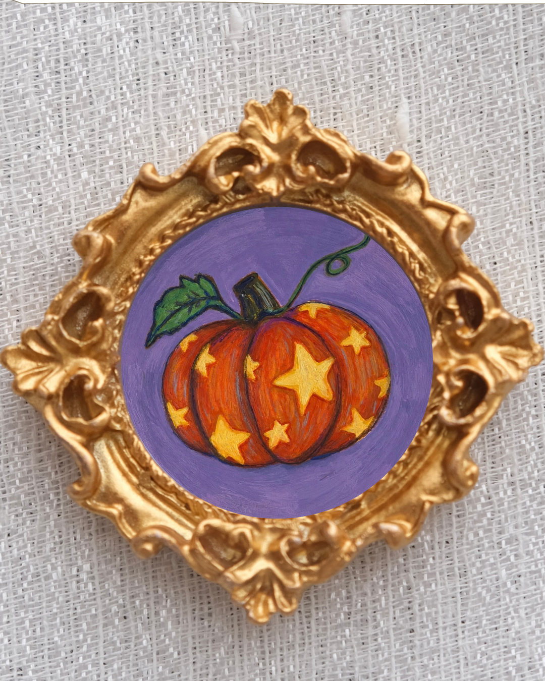 Star Pumpkin - Art Magnet