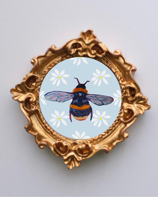 Bee Floral - Art Magnet