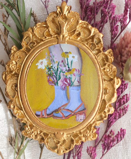 Floral Feet - Art Magnet